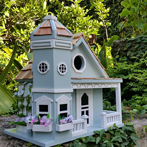 Springfield-Flower-Cottage-Birdhouse-is-a-Beautiful-Sky-Blue-with-White-Trim-Charming-Wood-Birdhouse-with-Beautiful-Flower-Pots-0