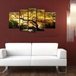Startonight-Canvas-Wall-Art-Maple-Tree-Fantastic-Trees-USA-Design-for-Home-Decor-Dual-View-Surprise-Wall-Art-Set-of-5-Total-3543-X-7087-Inch-100-Original-Art-Painting-0-1