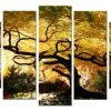 Startonight-Canvas-Wall-Art-Maple-Tree-Fantastic-Trees-USA-Design-for-Home-Decor-Dual-View-Surprise-Wall-Art-Set-of-5-Total-3543-X-7087-Inch-100-Original-Art-Painting-0