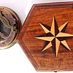 Steampunk-for-Solid-brass-Sundial-Compass-in-fitted-Wooden-Box-C-3052-0-1