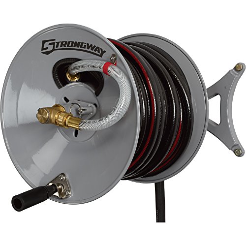 Strongway-Parallel-or-Perpendicular-Wall-Mount-Garden-Hose-Reel-Holds-150ft-x-58in-Hose-0
