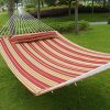 SueSport-NEW-Hammock-Quilted-Fabric-with-Pillow-Double-Size-Spreader-Bar-Heavy-Duty-0