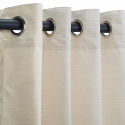 Sunbrella-Outdoor-Curtain-Panel-with-Nickel-Grommet-Top-for-Your-Patio-Porch-Gazebo-Pergola-or-Breezway-Dupione-Pearl-50-X-84-Inch-0-0