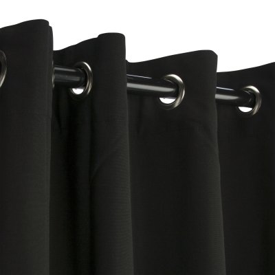 Sunbrella-Outdoor-Curtain-with-Grommets-Nickle-Grommets-Black-0