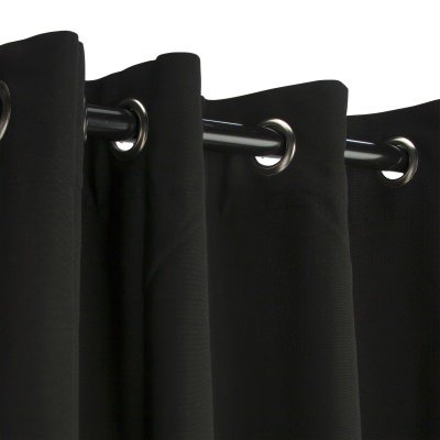 Sunbrella-Outdoor-Curtain-with-Grommets-Nickle-Grommets-Black-50×84-0-0