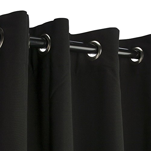 Sunbrella-Outdoor-Curtain-with-Grommets-Nickle-Grommets-Black-50×84-0