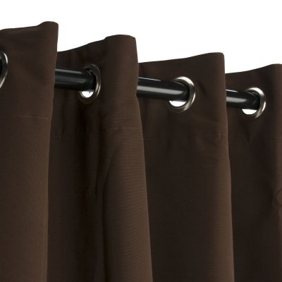 Sunbrella-Outdoor-Curtain-with-Nickel-Grommets-Bay-Brown-50×96-0-0