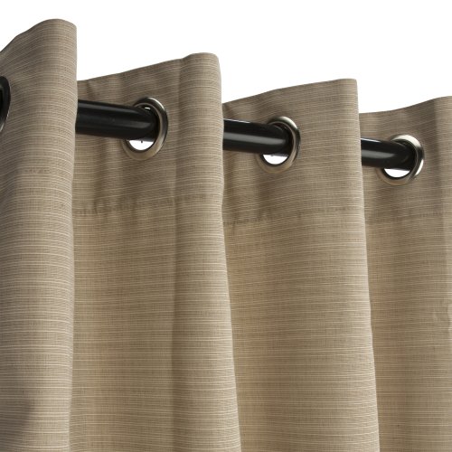 Sunbrella-Outdoor-Curtain-with-Nickel-Grommets-Dupione-Sand-0-0