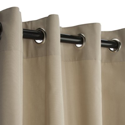 Sunbrella-Outdoor-Curtain-with-Nickle-Grommets-Antique-Beige-50W-x84L-0