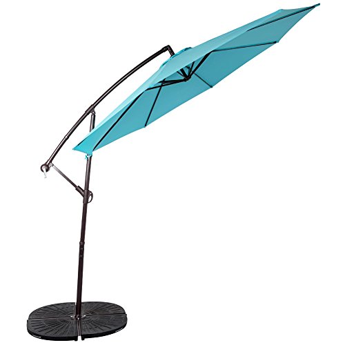 Sundale-Outdoor-10-Feet-Aluminum-Offset-Patio-Umbrella-with-Crank-8-Steel-Ribs-0-0