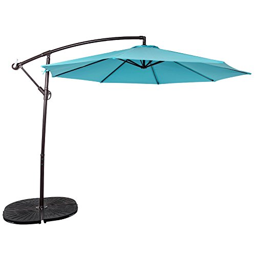 Sundale-Outdoor-10-Feet-Aluminum-Offset-Patio-Umbrella-with-Crank-8-Steel-Ribs-0