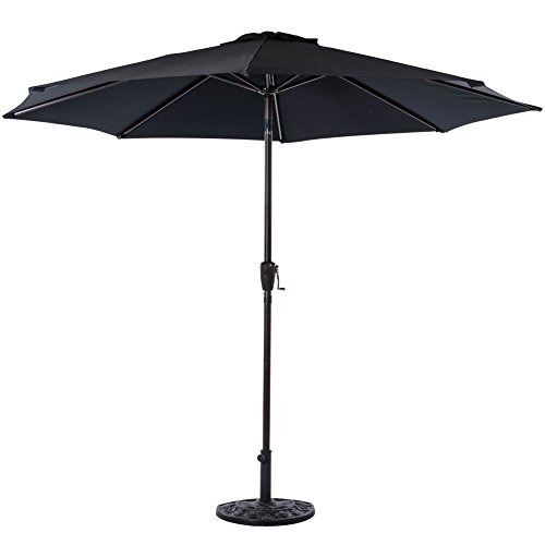 Sundale-Outdoor-10-Feet-Outdoor-Aluminum-Patio-Umbrella-with-Auto-Tilt-and-Crank-8-Alu-Ribs-100-Polyester-0