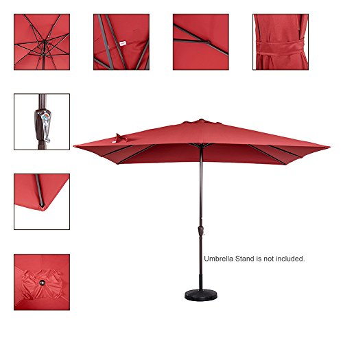 Sundale-Outdoor-8-11-Ft-Rectangular-Patio-Garden-Outdoor-Umbrella-with-Crank-220g-Polyester-0-0