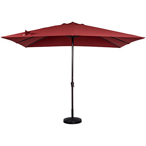 Sundale-Outdoor-8-11-Ft-Rectangular-Patio-Garden-Outdoor-Umbrella-with-Crank-220g-Polyester-0