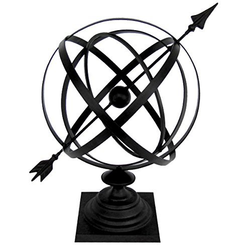 Sundial-Cast-Iron-24-Armillary-Arrow-Sphere-Garden-Decor-0