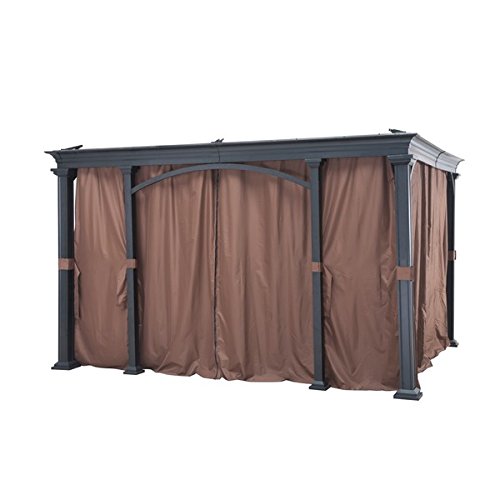 Sunjoy-Brown-Universal-Privacy-Curtain-for-12-foot-x-10-foot-Gazebo-0