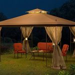 Sunjoy-L-GZ288PST-4H-Large-Parlay-Gazebo-with-Netting-12-by-10-Tan-0-0