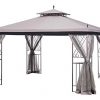 Sunjoy-L-GZ288PST-4H-Large-Parlay-Gazebo-with-Netting-12-by-10-Tan-0