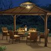 Sunjoy-L-GZ401PCO-1D-2-Tier-Hardtop-Gazebo-Mat-Black-Poles-and-Frame-with-Rich-Brown-Proof-12-x-10-0-0