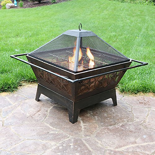 Sunnydaze-32-Inch-Square-Northern-Galaxy-Fire-Pit-with-Cooking-Grate-and-Spark-Screen-0-0