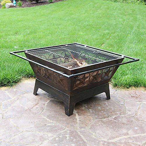 Sunnydaze-32-Inch-Square-Northern-Galaxy-Fire-Pit-with-Cooking-Grate-and-Spark-Screen-0-1