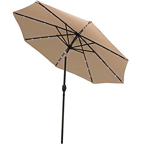 Sunnydaze-Aluminum-9-Foot-Solar-Patio-Umbrella-with-Tilt-Crank-0