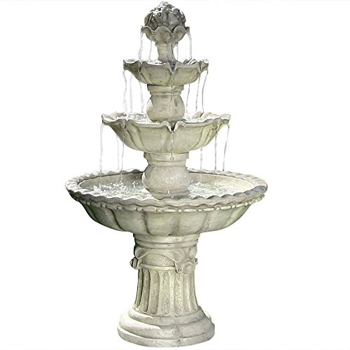 Sunnydaze-Four-Tier-White-Electric-Water-Fountain-with-Fruit-Top-52-Inch-Tall-0