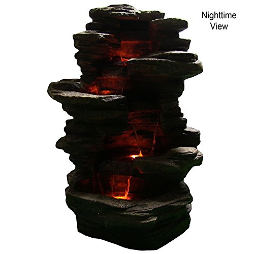 Sunnydaze-Stacked-Shale-Electric-Outdoor-Waterfalll-with-LED-Lights-38-Inch-Tall-0-1