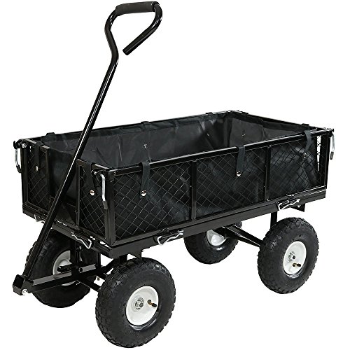Sunnydaze-Utility-Cart-with-Folding-Sides-and-Liner-Set-Multiple-Colors-Available-0