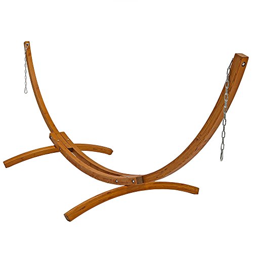 Sunnydaze-Wooden-Curved-Arc-Hammock-Stand-or-Hammock-and-Stand-Set-0