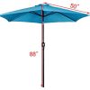TMS-Beach-Umbrella-Aluminum-Outdoor-8ft-Crank-Tilt-Sunshade-Cover-Patio-Market-Umbrella-Blue-0-0