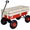 TMS-Outdoor-Wagon-All-Terrain-Pulling-w-Wood-Railing-Air-Tires-Children-Kid-Garden-0