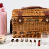 Tan-Colored-Willow-And-Seagrass-Picnic-Basket-0-1