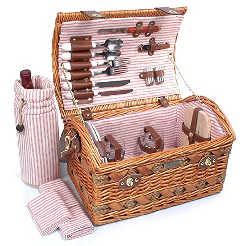 Tan-Colored-Willow-And-Seagrass-Picnic-Basket-0