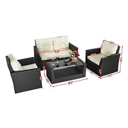 Tangkula-4PC-Rattan-Sofa-Furniture-Set-Patio-Lawn-Cushioned-Seat-Gradient-Brown-Wicker-0-0