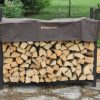 The-Woodhaven-5ft-Brown-Firewood-Rack-with-Cover-0