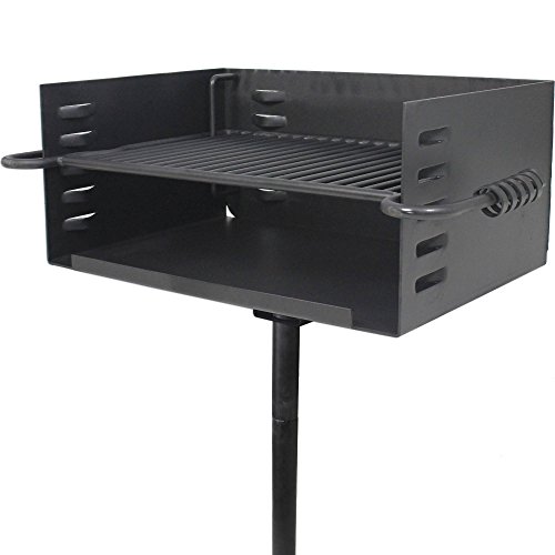 Titan-Single-Post-JUMBO-Park-Style-Grill-Charcoal-Outdoor-Heavy-Cooking-Camp-0-1