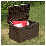 Toomax-Santorini-Plus-Brown-33-Gallon-Cushioned-Outdoor-Deck-Box-With-WeatherUV-Resistant-Wicker-Style-Exterior-Can-Be-Padlocked-Italian-Made-0-1