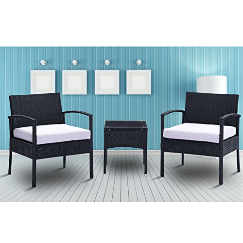 URattan-3PC-Rattan-Wicker-Furniture-Table-Chair-Set-Cushioned-Patio-Outdoor-Garden-0