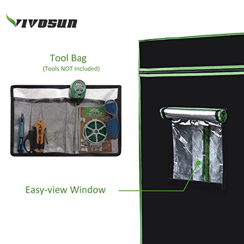 VIVOSUN-Horticulture-48x24x60-Mylar-Hydroponic-Grow-Tent-with-Obeservation-Window-and-Floor-Tray-for-Indoor-Plant-Growing-2×4-0-0