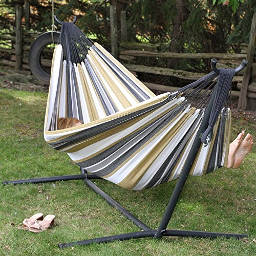 Vivere-Double-Hammock-with-Space-Saving-Steel-Stand-0