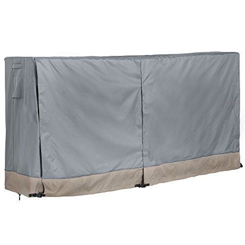 VonHaus-Log-Rack-Cover-8-Feet-The-Storm-Collection-Premium-Heavy-Duty-Waterproof-Outdoor-Furniture-Protection-Slate-Grey-with-Beige-Trim-97-x-44-x-26-inches-0