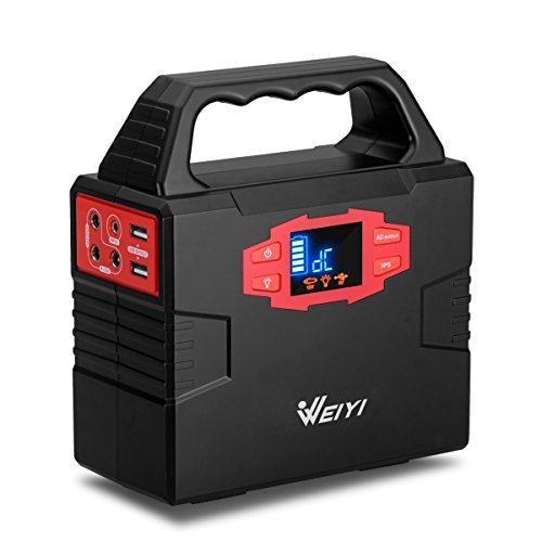 WEIYI-Portable-Power-Station-Power-Inverter-Generator-Gas-free-With-Outputs-AC-110V-Max-151Wh-2USB-35A-3DC-12V15A-Built-in-Battery-Capacity-40800mAhBlack-0-0