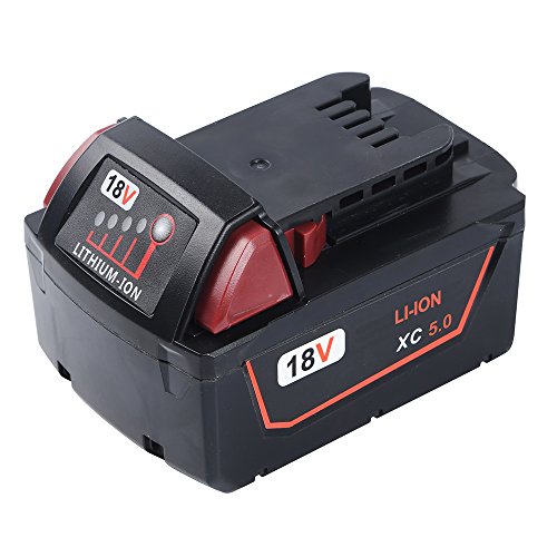Weide-18V-50Ah-Replacement-Milwaukee-M18-XC-Red-Lithium-Battery-for-48-11-1850-48-11-1852-48-11-1840-48-11-1828-Cordless-Tool-2-pack-0-0
