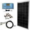 Windy-Nation-100-Watt-Solar-Panel-Complete-Off-Grid-RV-Boat-Kit-with-LCD-PWM-Charge-Controller-Solar-Cable-MC4-Connectors-Mounting-Brackets-0