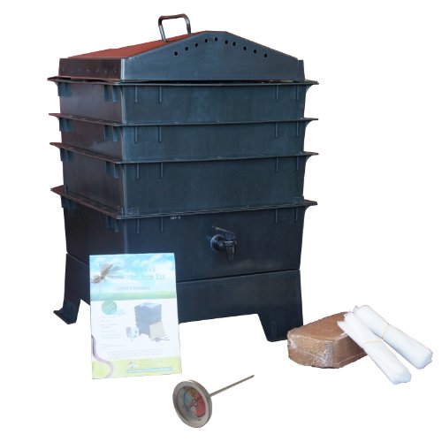 Worm-Composter-with-Free-Thermometer-3-tray-Black-0