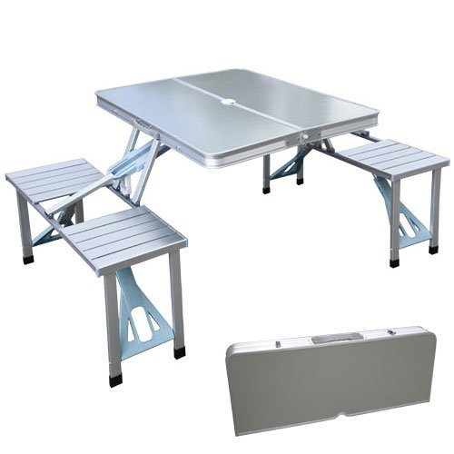 XtremepowerUS-Outdoor-Aluminum-Portable-Folding-Camp-Suitcase-Foldable-Picnic-Table-w-4-Seats-0