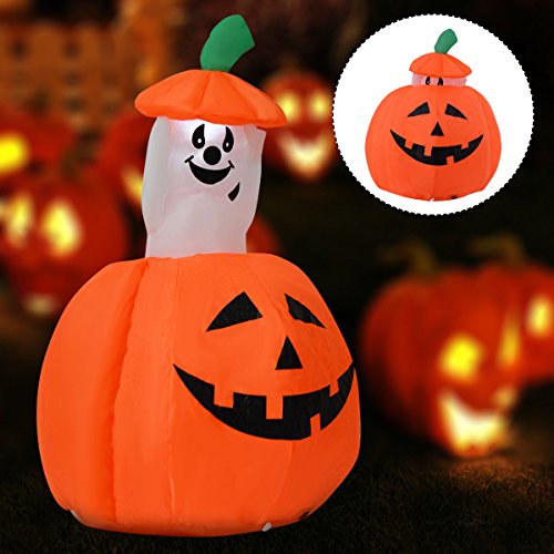 Youzee-4FT-Halloween-Inflatable-UpDown-Ghost-Pumpkin-YardIndoor-Decor-Lighted-Blow-up-0-0