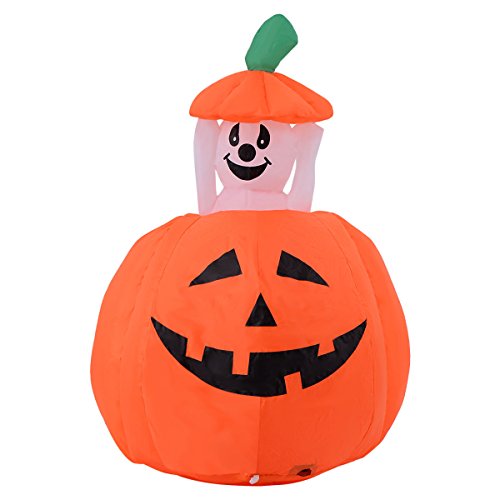 Youzee-4FT-Halloween-Inflatable-UpDown-Ghost-Pumpkin-YardIndoor-Decor-Lighted-Blow-up-0