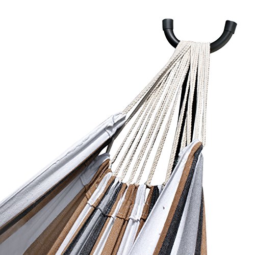 Zeny-Double-Hammock-With-Space-Saving-Steel-Stand-Includes-Portable-Carrying-Case-Desert-Stripe-0-0